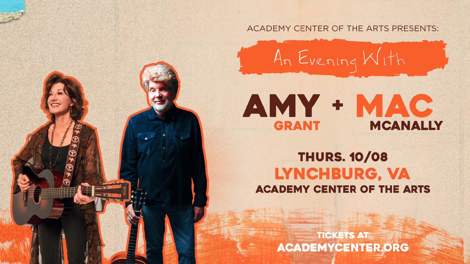 Academy Presents: An Evening Amy Grant & Mac McAnallay
