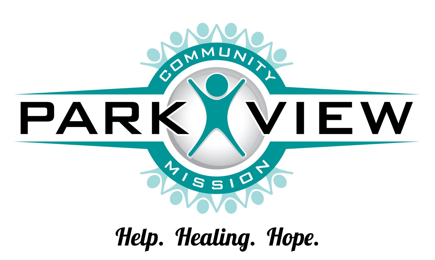 Picture of Park View Community Mission's logo that reads "Help. Healing. Hope."