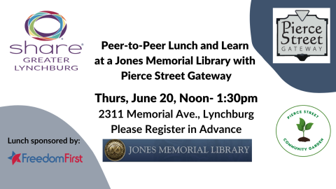 Jones Memorial Library Lunch and Learn graphic
