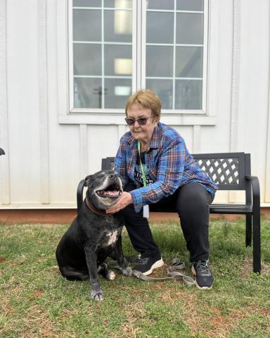 Chantal and Sonny the dog