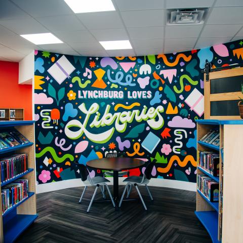 Lynchburg Loves Libraries mural.