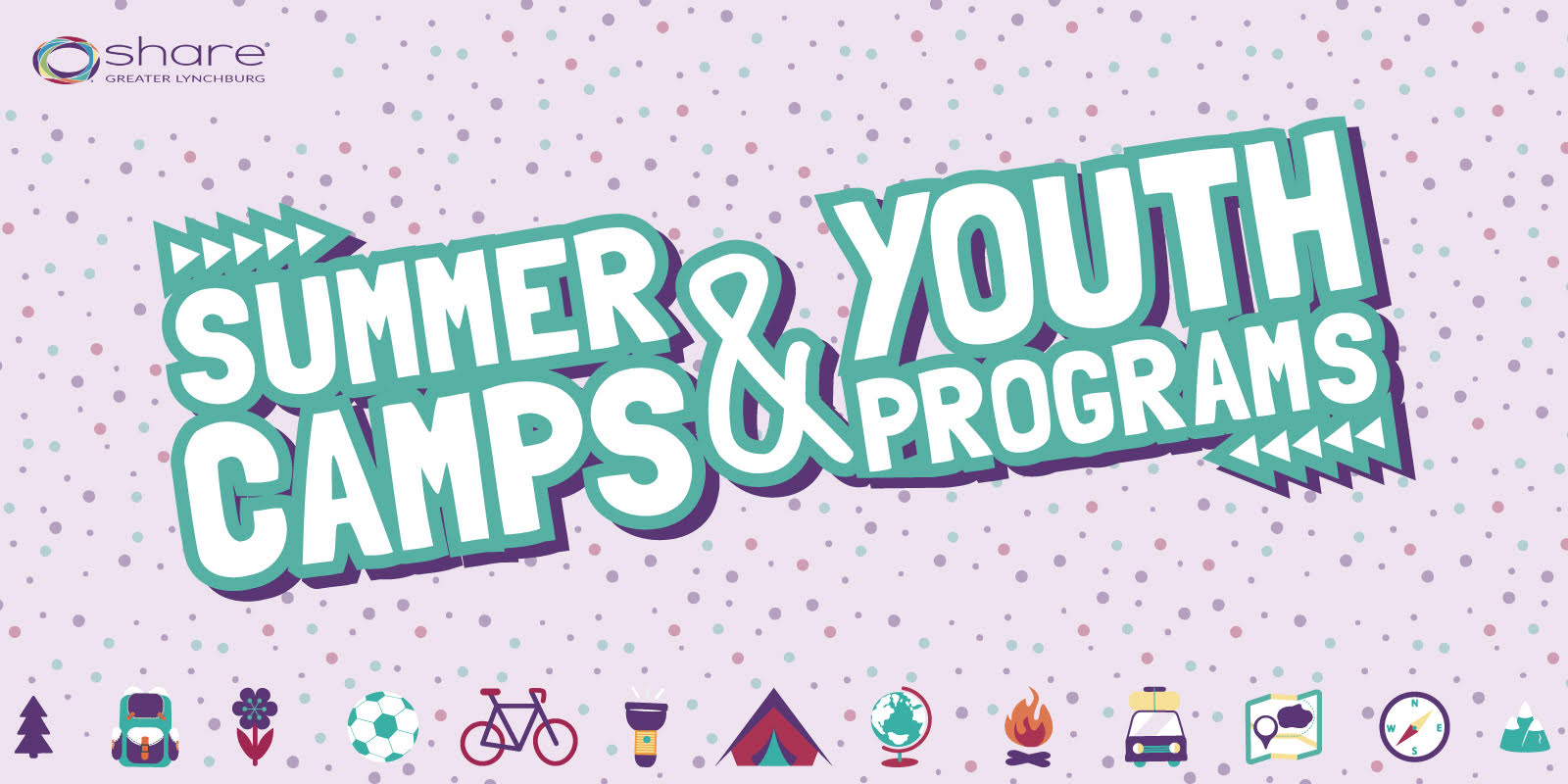 Summer Camps & Youth programs page section graphics